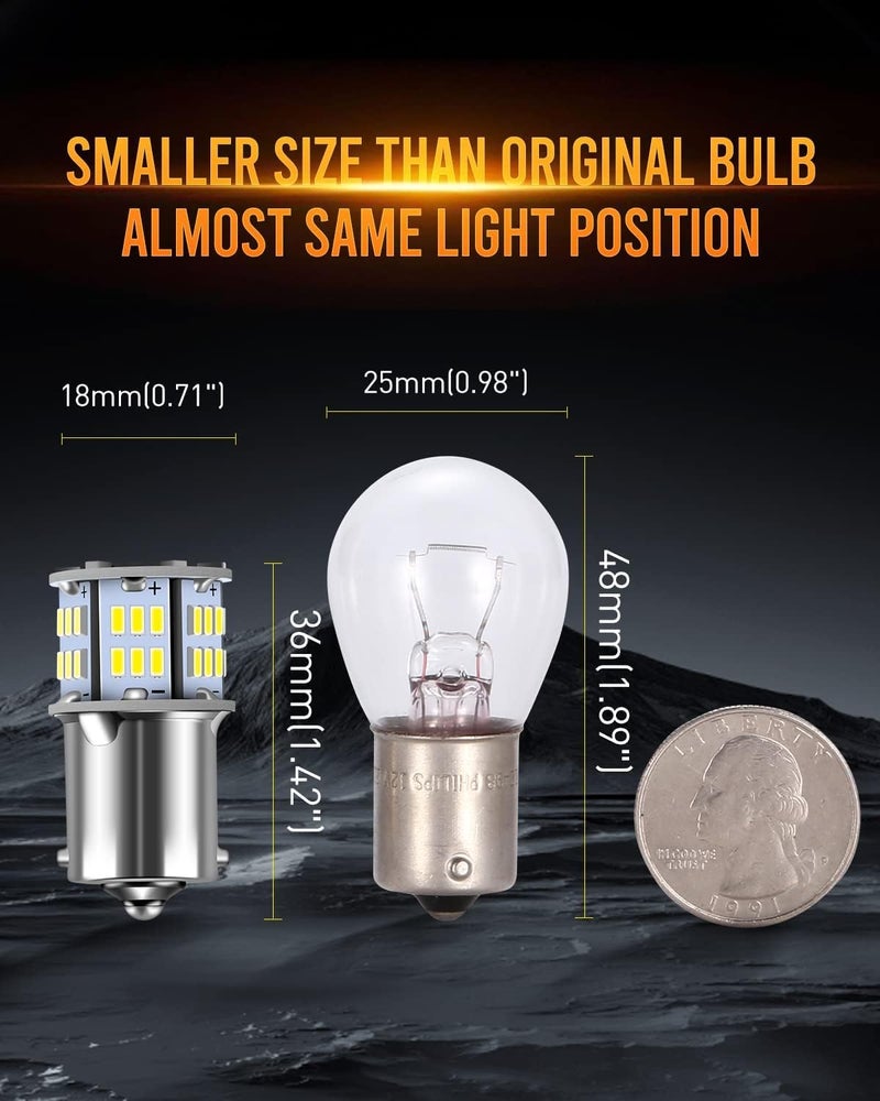 LUYED 1156 LED Bulb 12v Super Bright Low Power !10 x 650 Lumens 1156 1141 1003 3014 54smd Led Light bulb Used for Back Up Reverse Lights,Brake Lights,Tail Lights,Rv lights White - Image 5